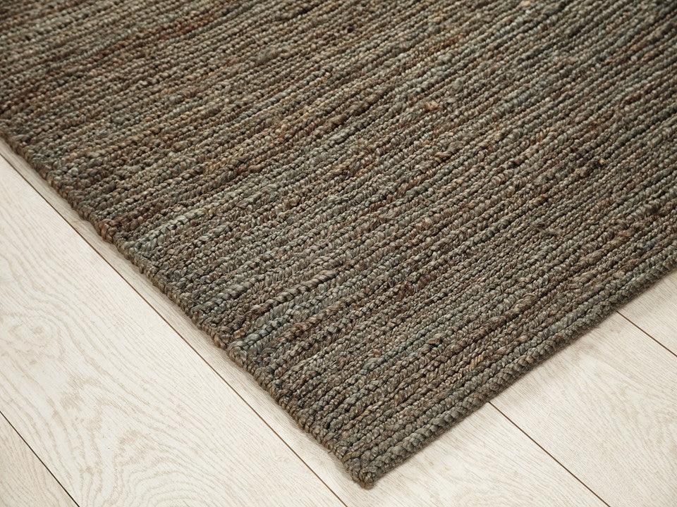 Grey Lines: Jute & Hemp Hand Woven Rug