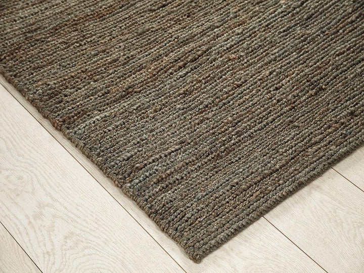 Grey Lines: Jute & Hemp Hand Woven Rug