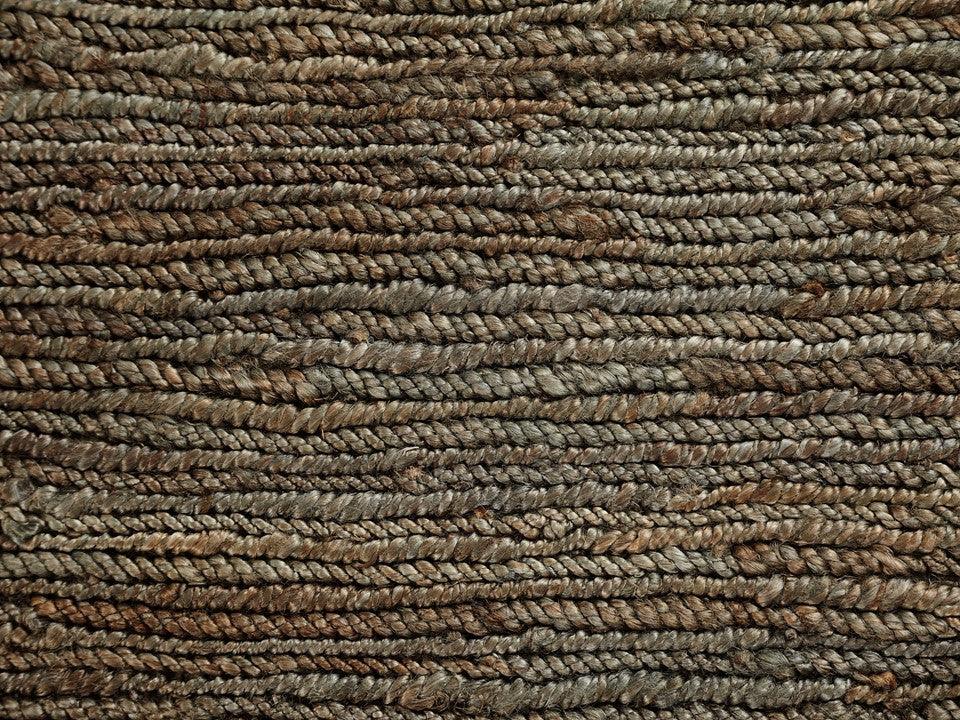 Grey Lines: Jute & Hemp Hand Woven Rug