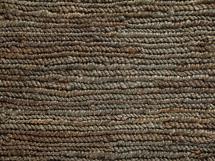 Grey Lines: Jute & Hemp Hand Woven Rug