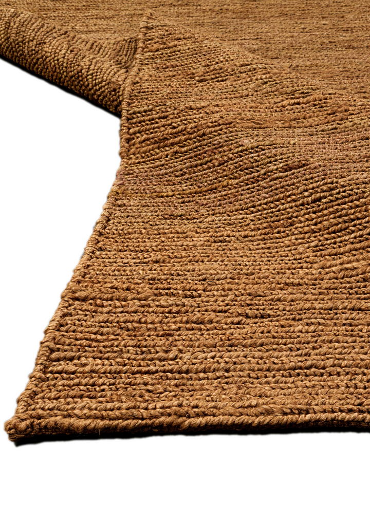 Espresso Lines: Jute & Hemp Hand Woven Rug