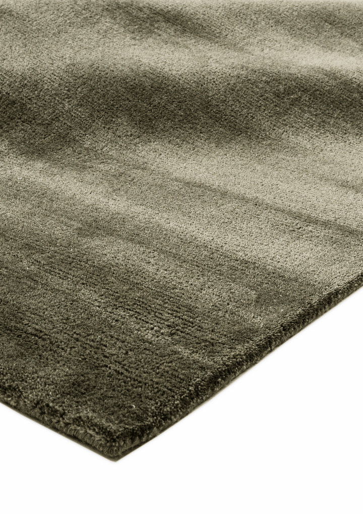 Moss Green: Blended Bamboo & Wool Handtufted Carpet