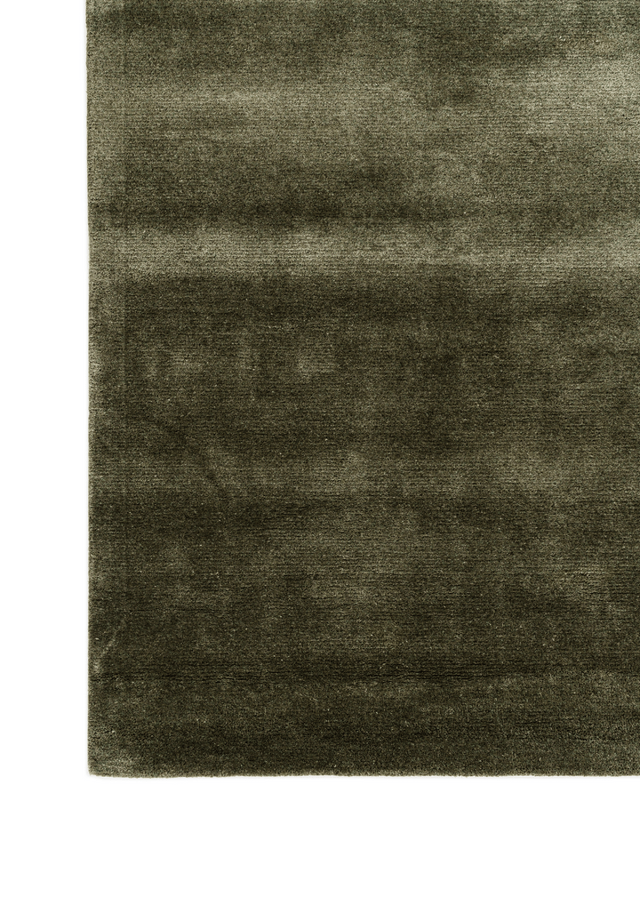 Moss Green: Blended Bamboo & Wool Handtufted Carpet