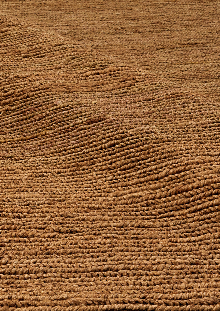 Espresso Lines: Jute & Hemp Hand Woven Rug