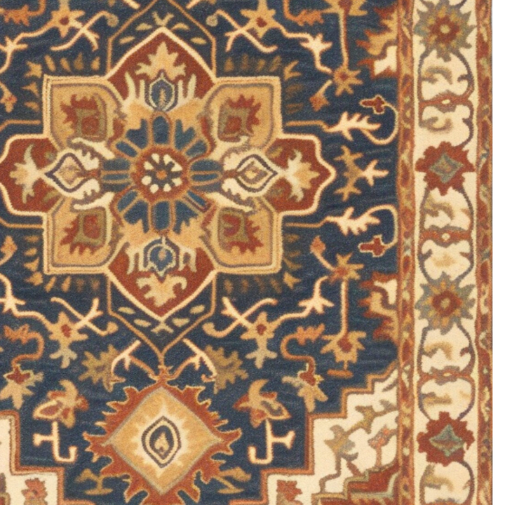 Persian Midnight Tapestry: Wool Handtufted Carpet