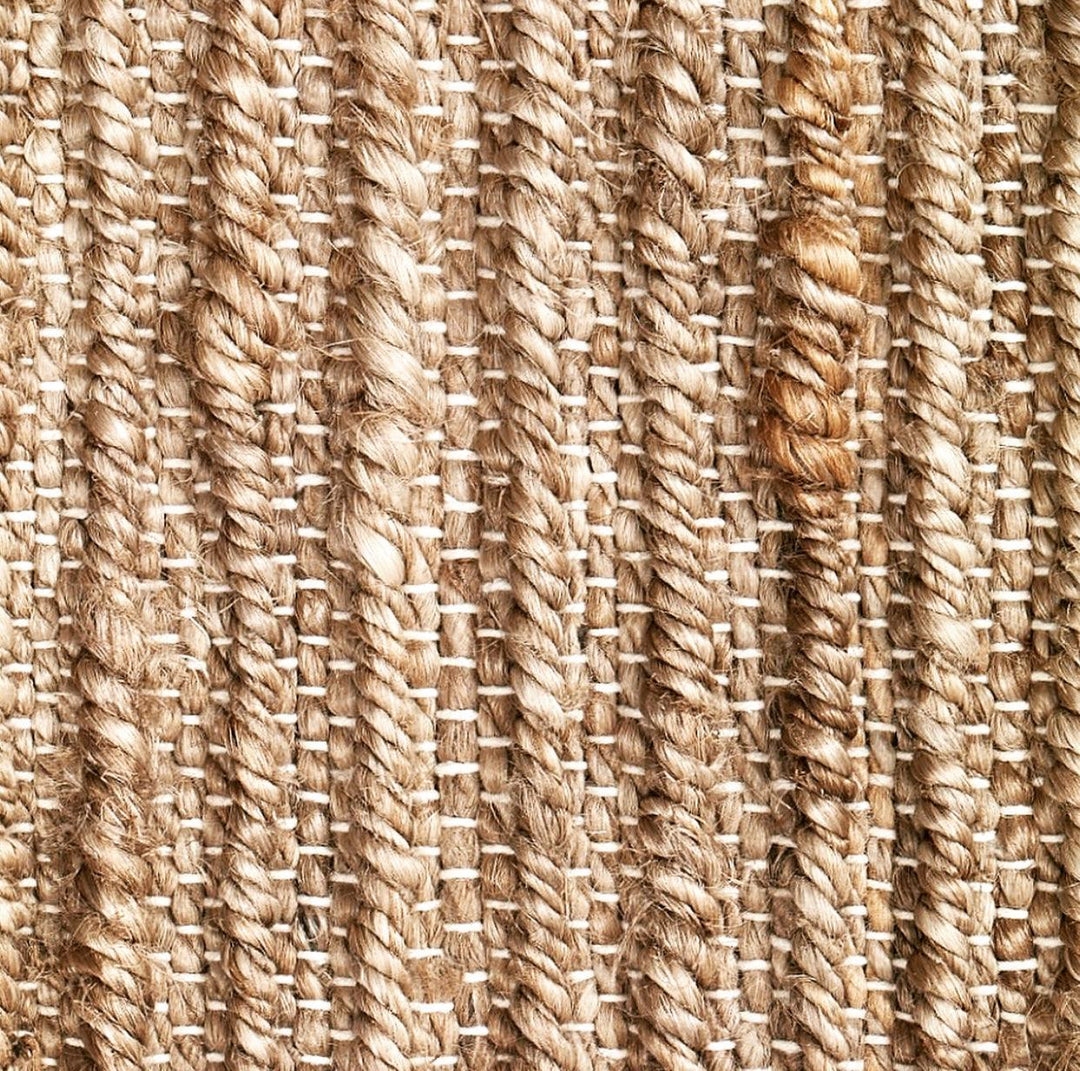 Natural Ribbon: Jute & Hemp Hand Woven Rug