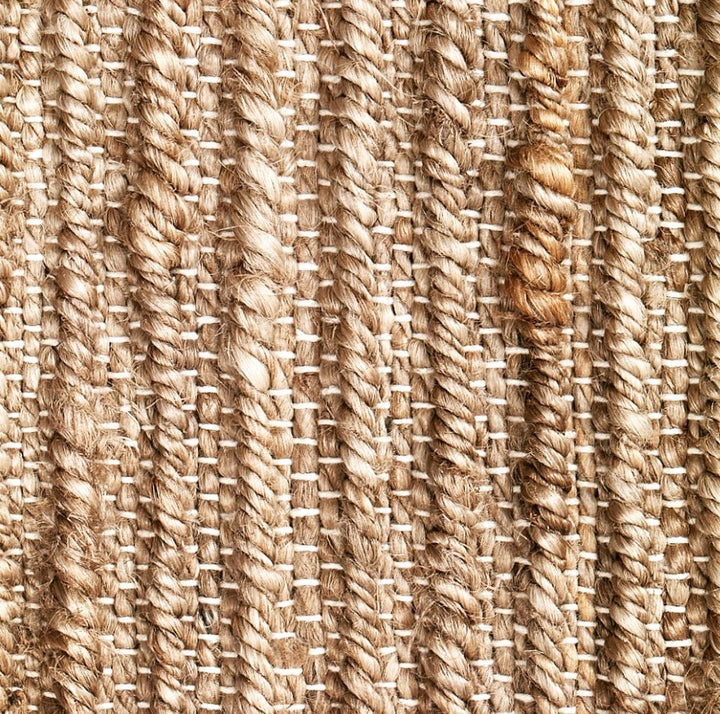 Natural Ribbon: Jute & Hemp Hand Woven Rug