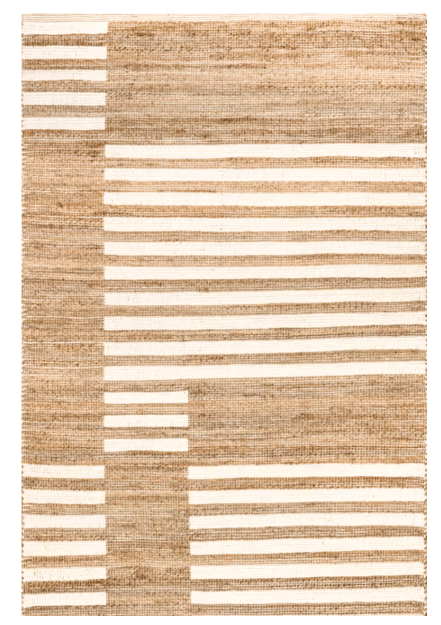 Jute handwoven rug in Dexo design, crafted with a 100% handmade process using natural fibers, perfect for sustainable and modern home decor.