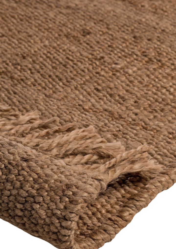Cinnamon Swirl: Jute & Hemp Hand Woven Rug