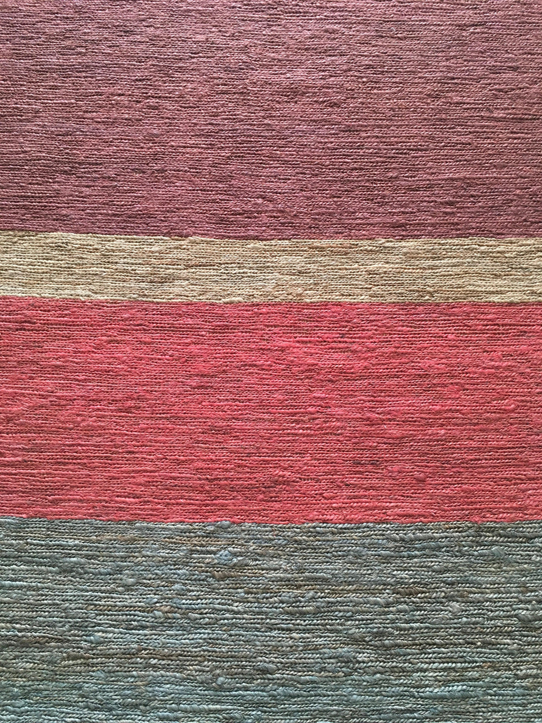 Multi Braided Stripe: Jute & Hemp Hand Woven Rug