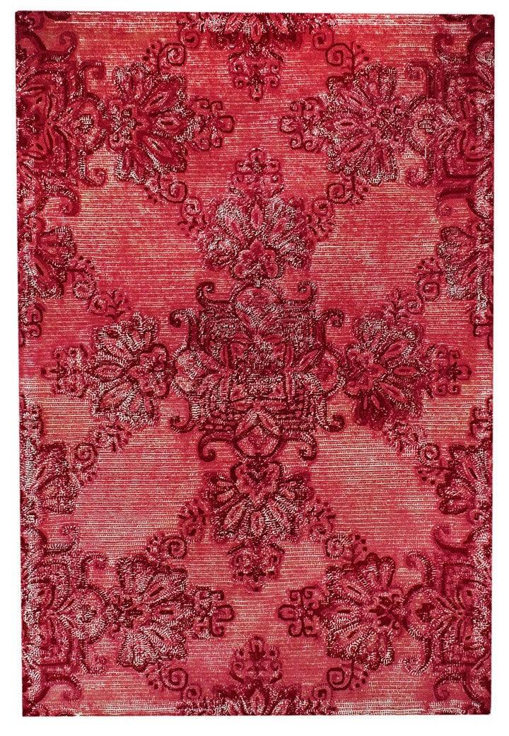 Hand-tufted wool carpet in   Wooshor design, crafted with 100% handmade process using natural fibers, featuring vibrant geometric patterns for modern home decor.