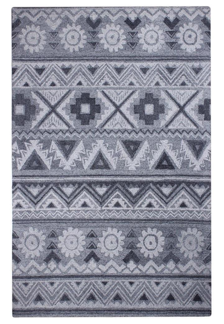 Hand-tufted wool carpet in  Heritage design, crafted with 100% handmade process using natural fibers, featuring vibrant geometric patterns for modern home decor.