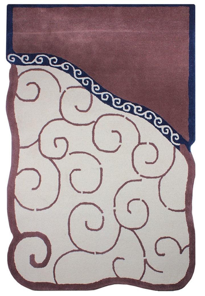 Hand-tufted wool carpet in   Antiguo design, crafted with 100% handmade process using natural fibers, featuring vibrant geometric patterns for modern home decor.