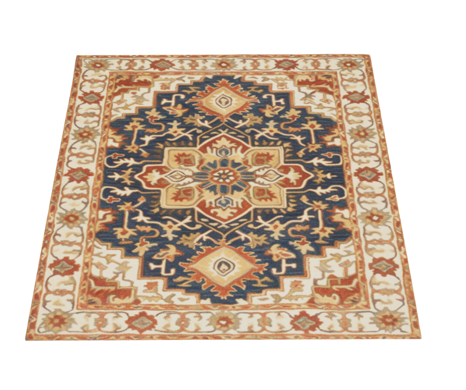 Persian Midnight Tapestry: Wool Handtufted Carpet