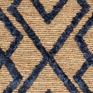 Wales Navy Blue: Jute & Hemp Hand Woven Rug