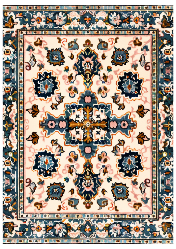 Hand-tufted wool carpet in    Sapphire Harmony design, crafted with 100% handmade process using natural fibers, featuring vibrant geometric patterns for modern home decor.