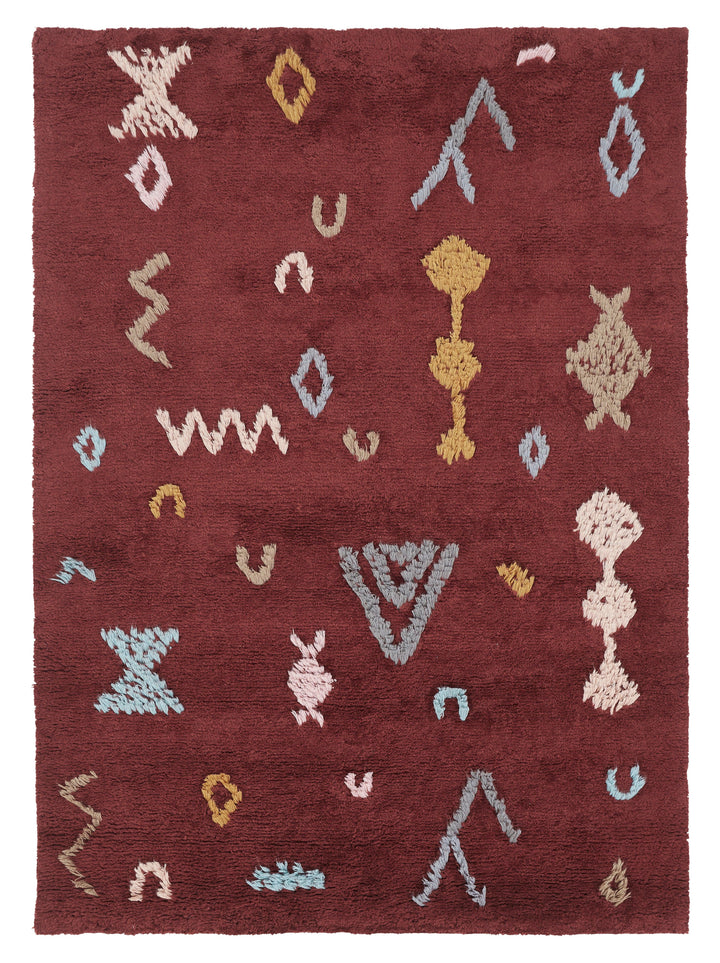 Juniper Maroon Shape: Wool Hand Knotted Carpet