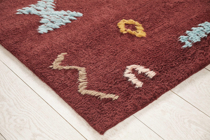 Juniper Maroon Shape: Wool Hand Knotted Carpet