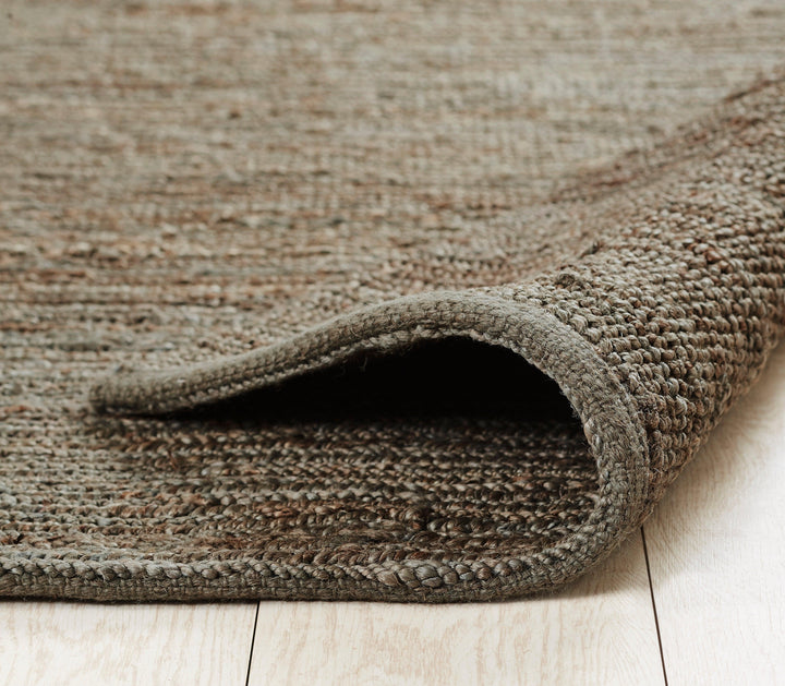 Grey Lines: Jute & Hemp Hand Woven Rug