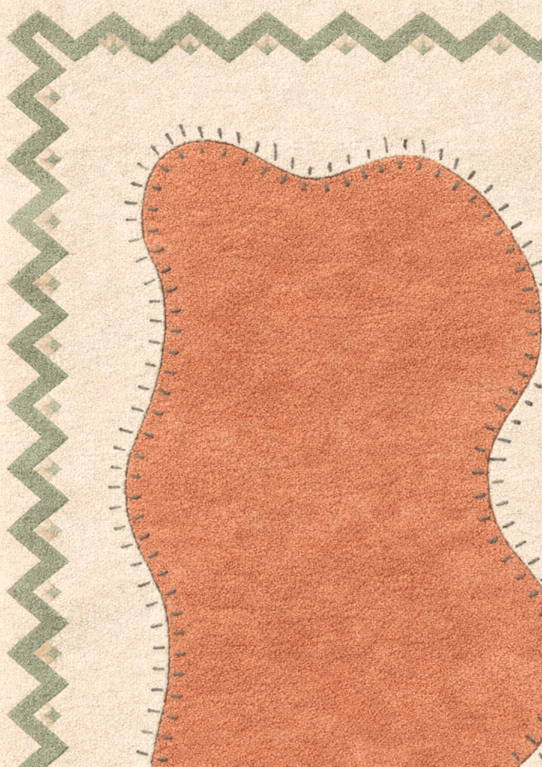 Ochre Flowfield : Woolen Handtufted Carpet