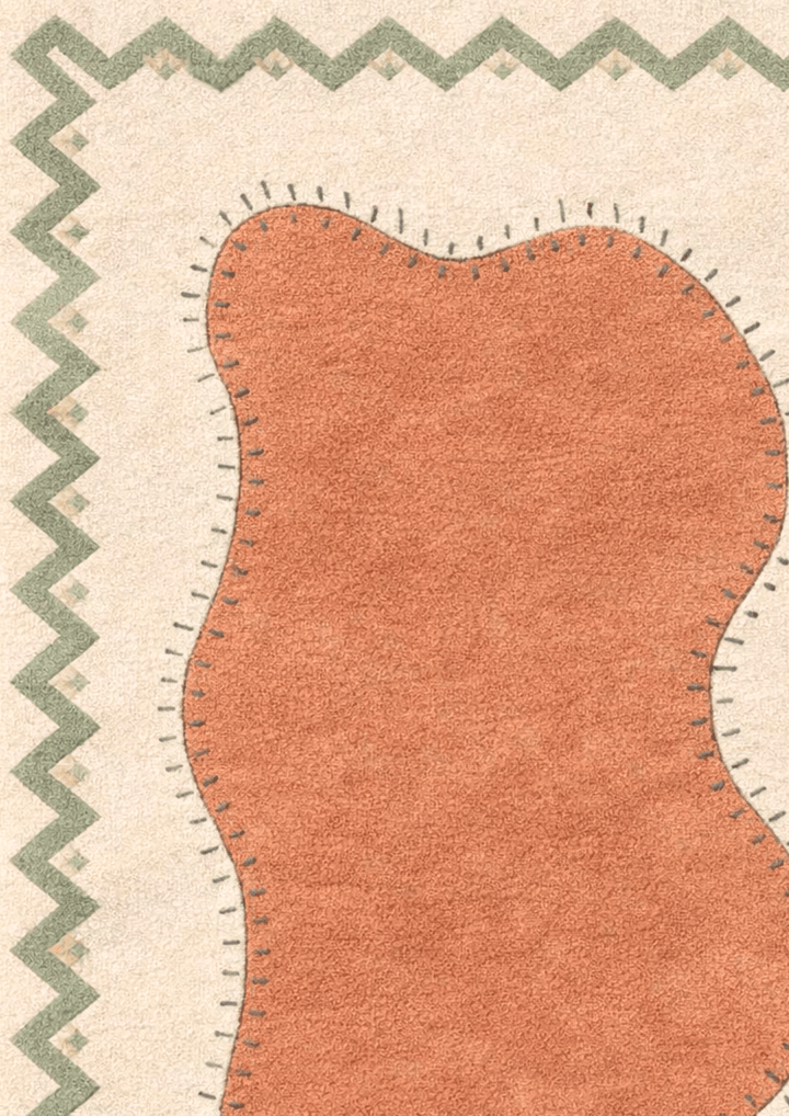 Ochre Flowfield : Woolen Handtufted Carpet