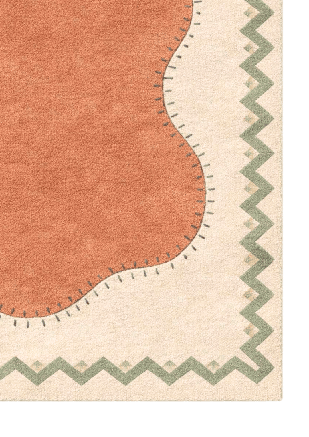 Ochre Flowfield : Woolen Handtufted Carpet