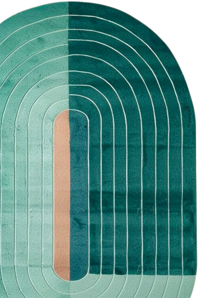 Coral Curve: Wool Handtuftted Carpet